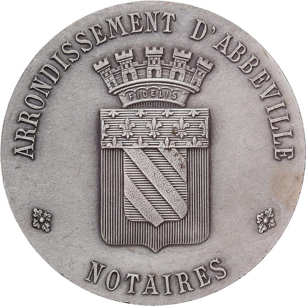 Frankrijk, Token, Notaires de l'Arrondissement d'Abbeville, 1910, Zilver, Faure