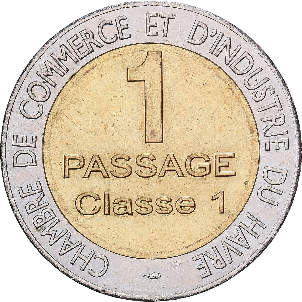 Frankreich, Wertmarke, Pont de Normandie, 1 Passage Classe 1, 1995, Bimetallic