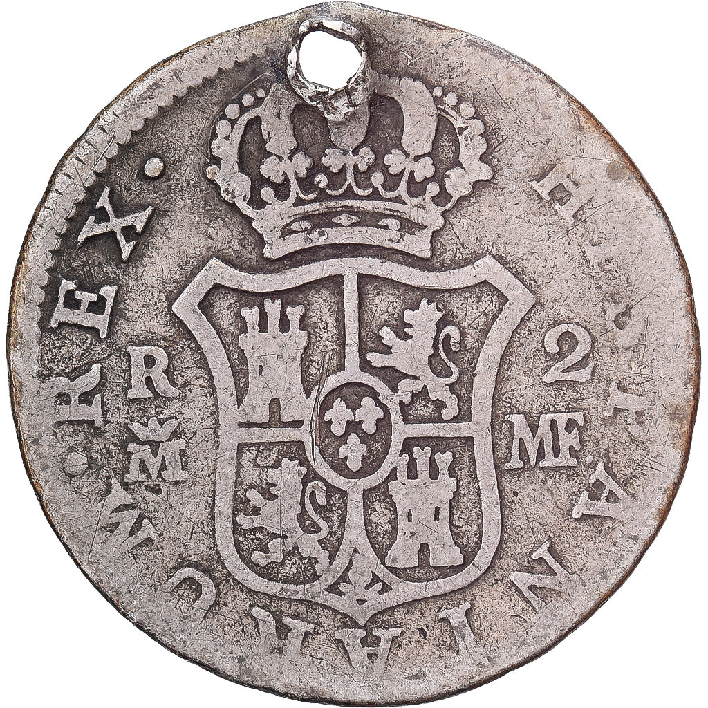 Hiszpania, Charles IV, 2 Reales, 1798, Madrid, Srebro, F(12-15)