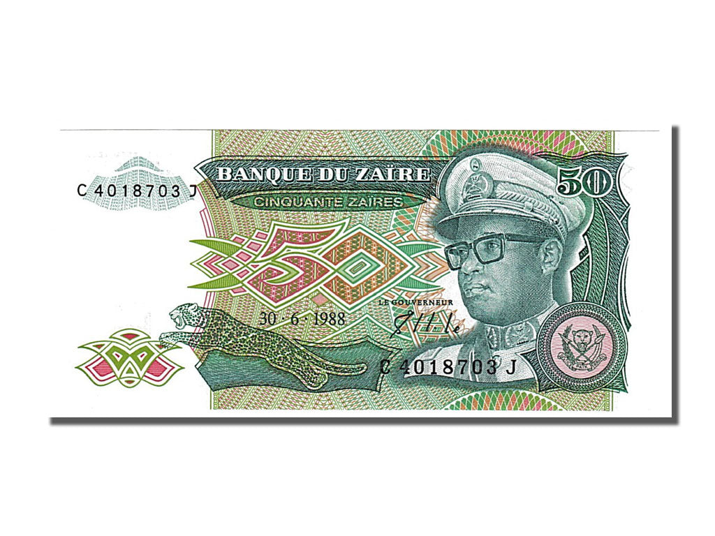 Banknote, Zaire, 50 Zaïres, 1988, 1988-06-30, UNC(65-70)