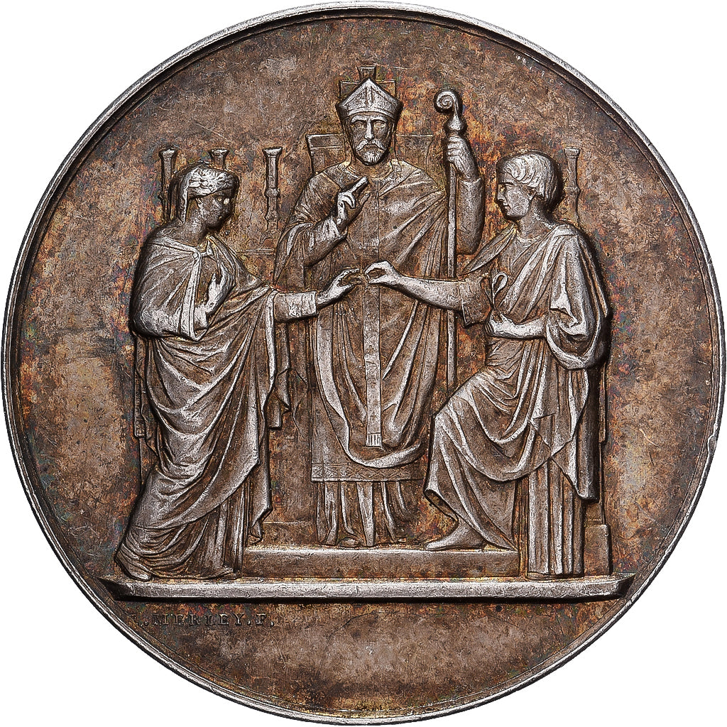 Francia, medaglia, Mariage, Religion, Argento, Merley, BB+