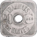 Frankreich, Tramways de Nantes, 20 Centimes, VZ, Nickel plated zinc, Elie:75.4