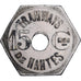 Francia, Tramways de Nantes, 15 Centimes, MBC, Nickel plated zinc, Elie:75.3
