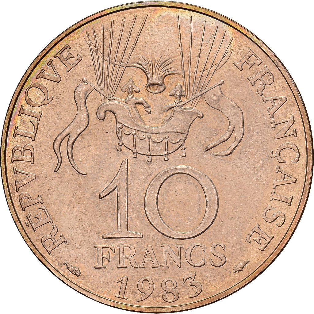 Frankrijk, 10 Francs, Conquête de l'espace, 1983, ESSAI, Nickel-Bronze, UNC-