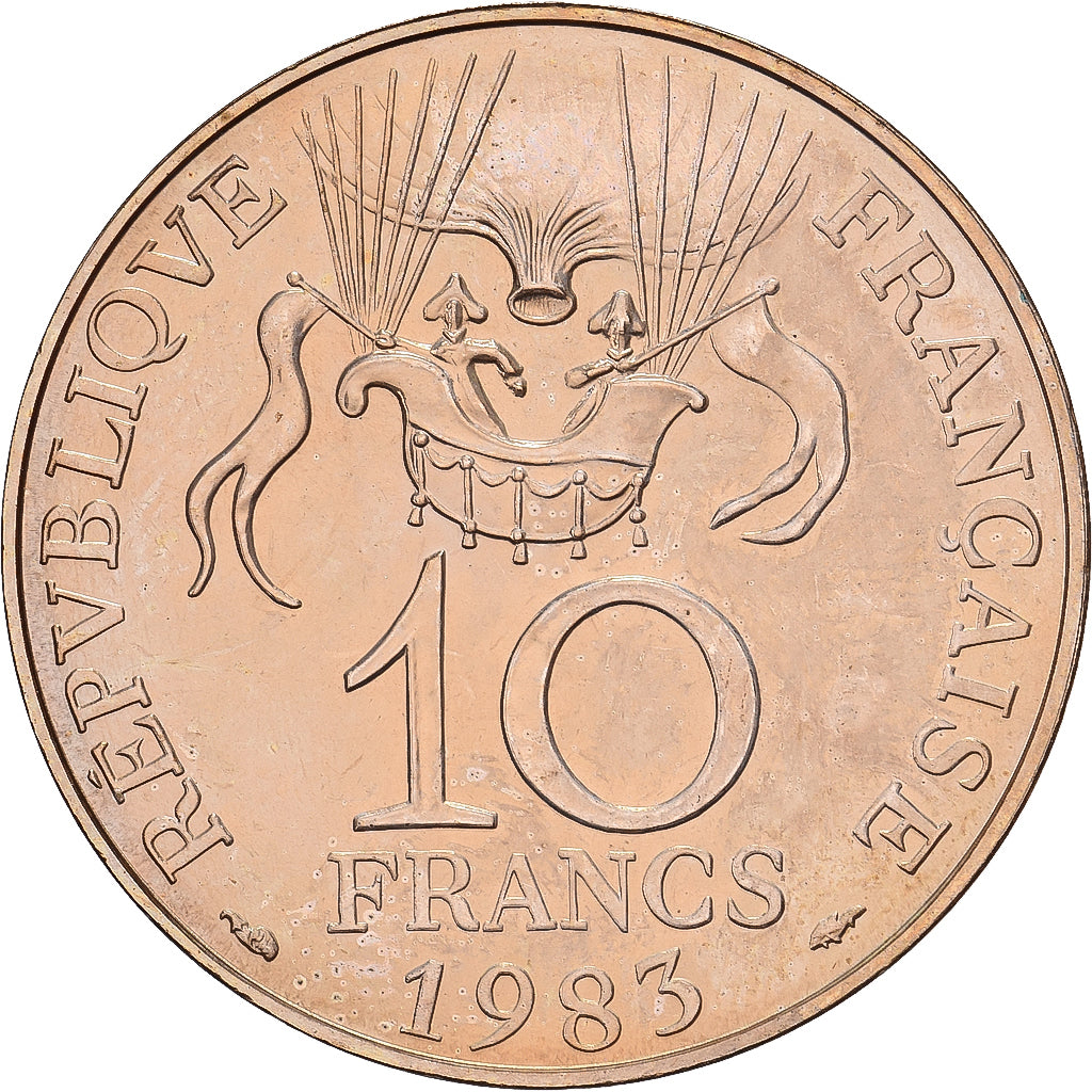 Francia, 10 Francs, Conquête de l'espace, 1983, ESSAI, Níquel - bronce, SC