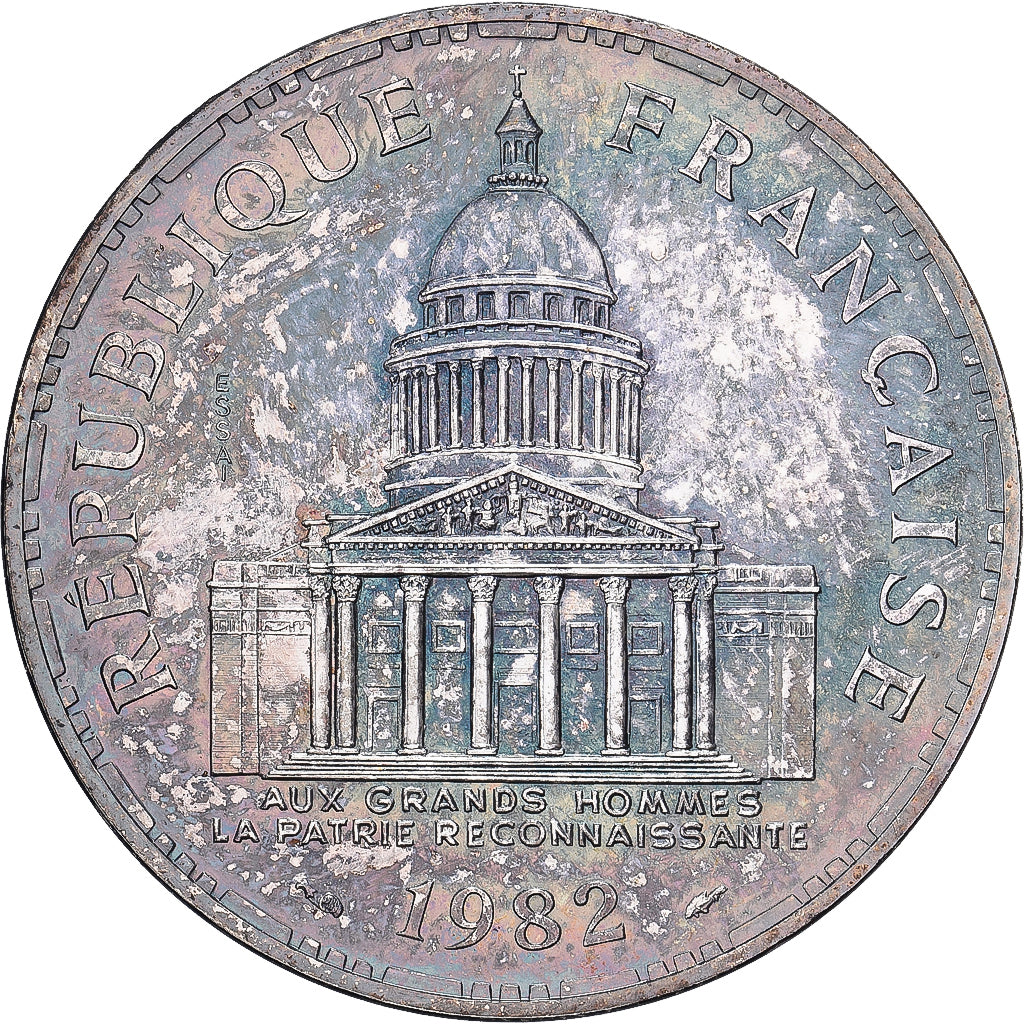 Francia, 100 Francs, Panthéon, 1982, Pessac, ESSAI, Plata, SC, Gadoury:898