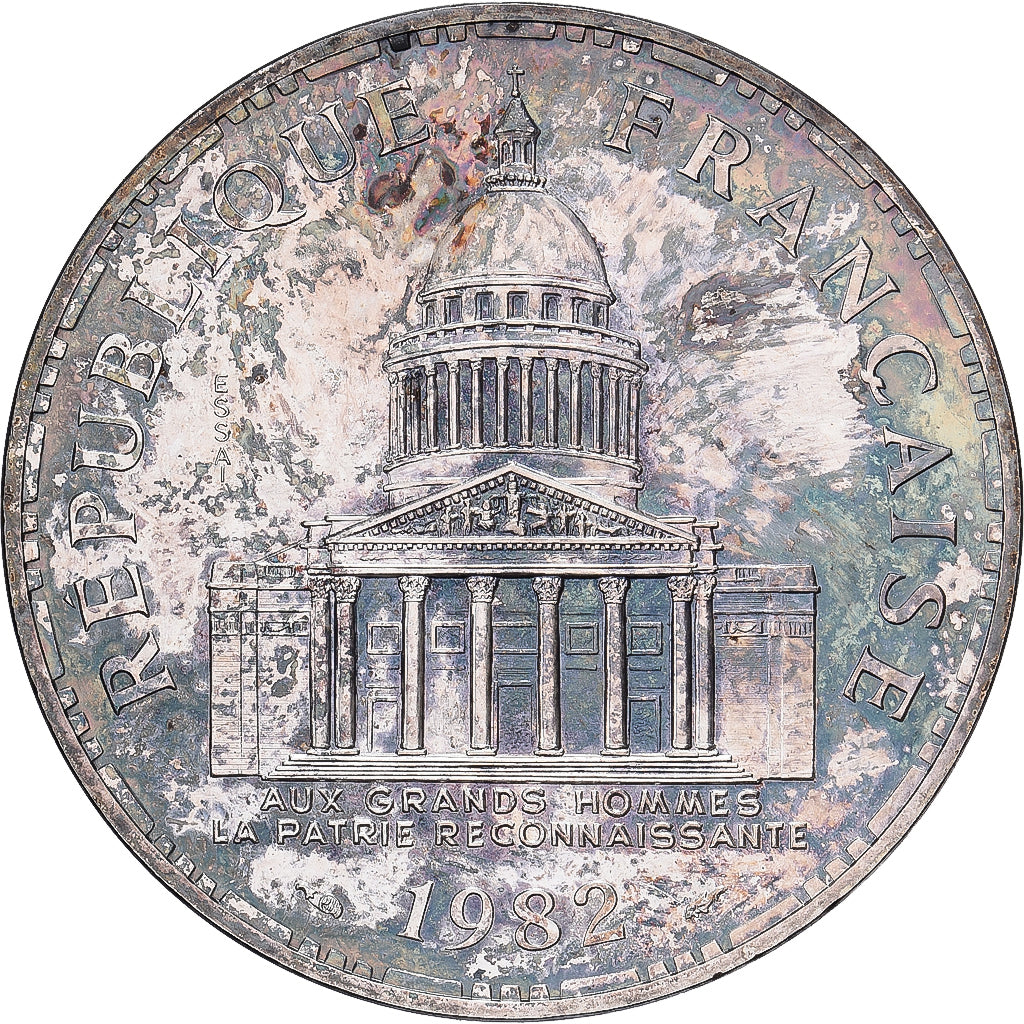 Francia, 100 Francs, Panthéon, 1982, Pessac, ESSAI, Plata, SC, Gadoury:898