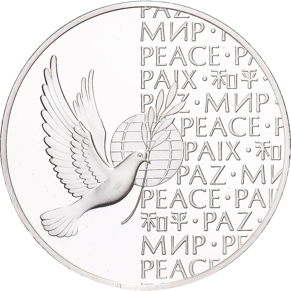 France, Medal, Nations Unies, Peace, 1973, Silver, MS(63)