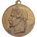 France, Médaille, Impératrice Eugénie, Mariage Impérial, 1853, Laiton, TTB+