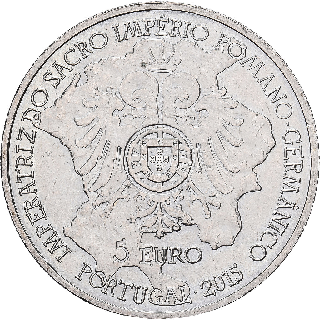 Portugal, 5 Euro, 2015, Copper-nickel, AU(55-58)