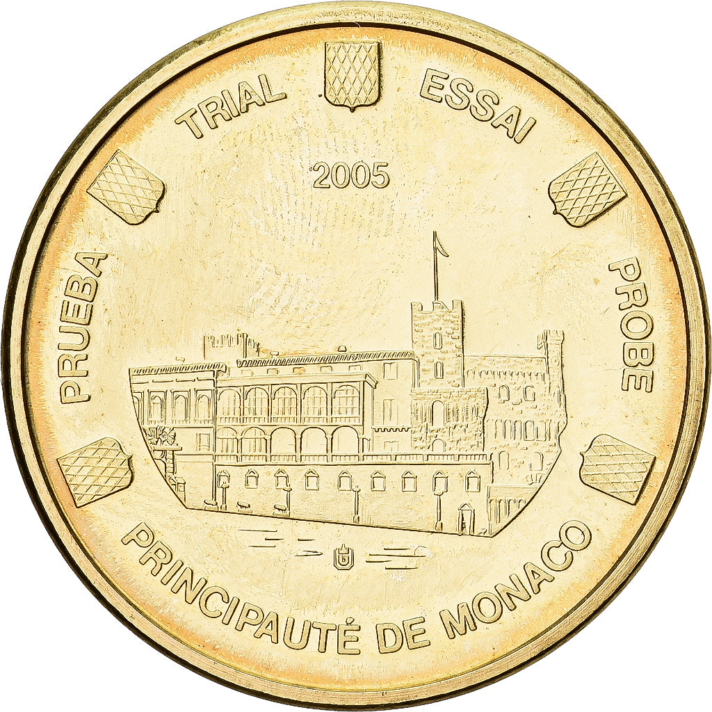 Monaco, Medal, 10 C, Essai-Trial, 2005, MS(65-70), Copper-Nickel Gilt