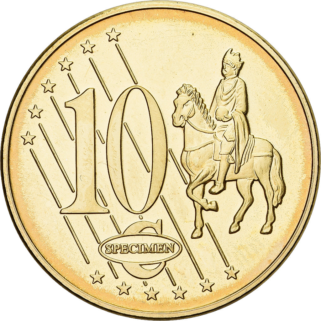 Monaco, Medal, 10 C, Essai-Trial, 2005, MS(65-70), Copper-Nickel Gilt