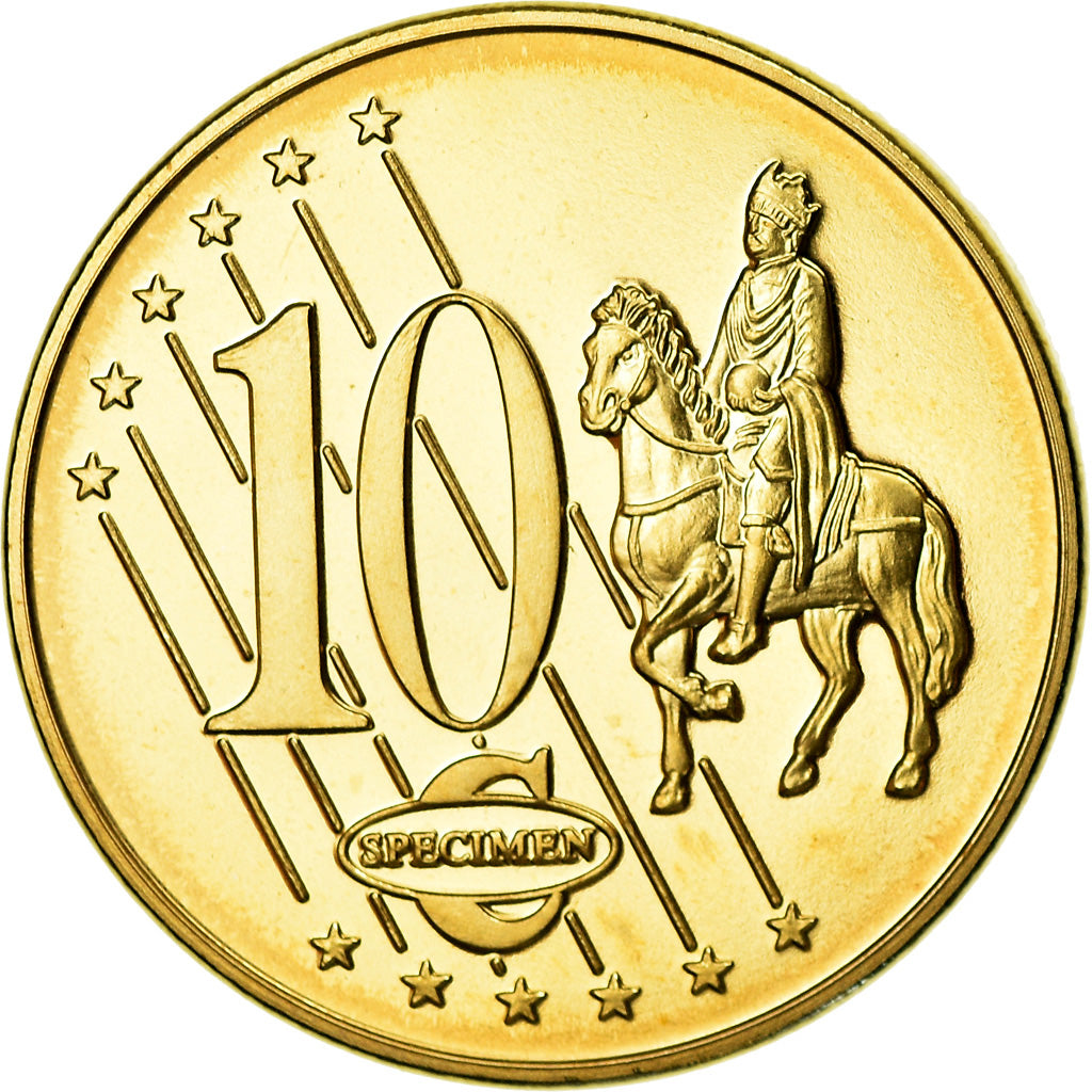 Monaco, Medal, 10 C, Essai-Trial, 2005, MS(65-70), Copper-Nickel Gilt