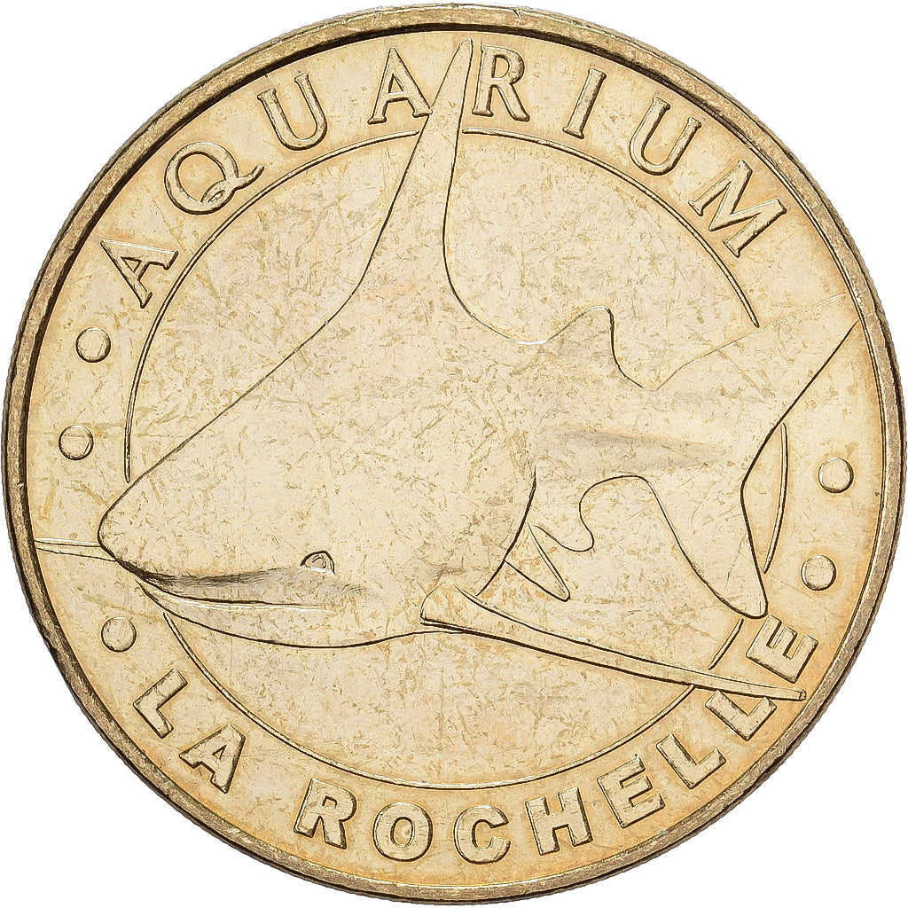 França, Token, 17/ Aquarium La Rochelle - Requin, 2010, Cuproníquel Alumínio