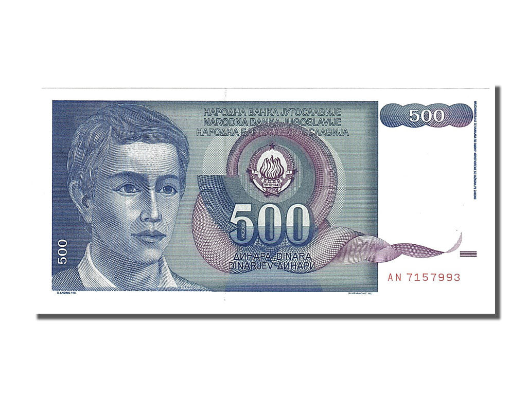 Banknote, Yugoslavia, 500 Dinara, 1990, 1990-03-01, UNC(65-70)