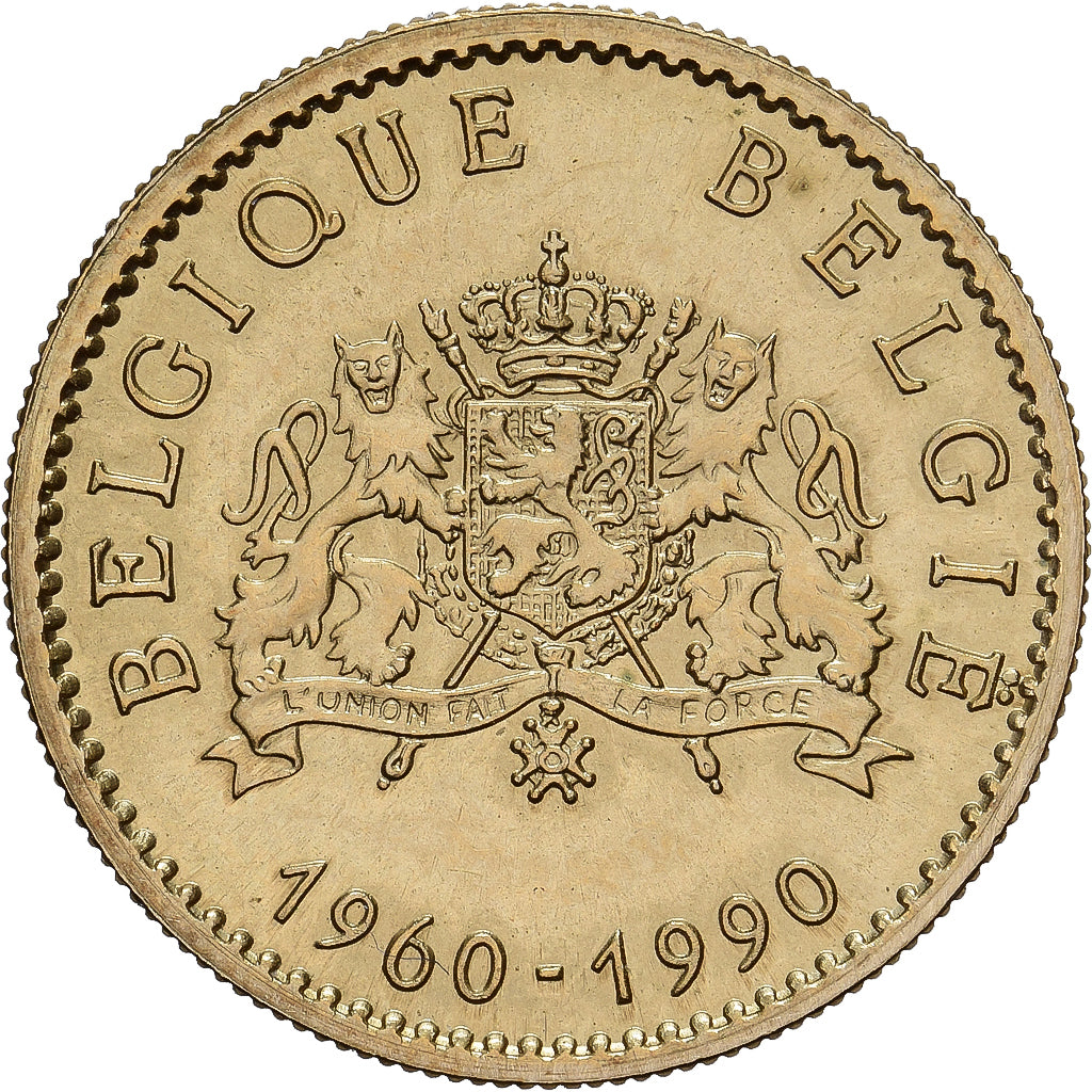 Belgia, Token, Baudouin Ier et Fabiola, 1990, Miedzionikiel Aluminium, AU(55-58)