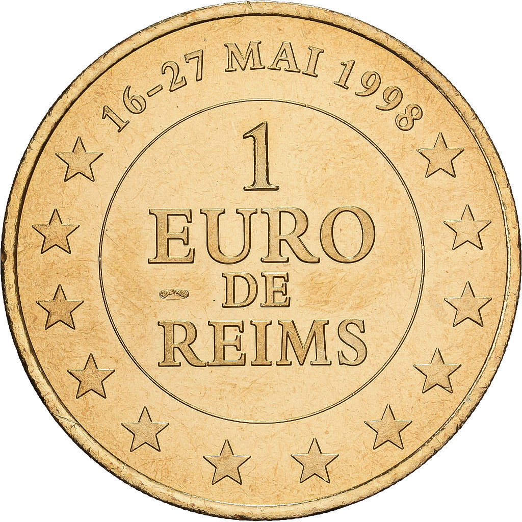 France, Jeton, 1 Euro de Reims, Sourire de l'Europe, 1998, Cupronickel