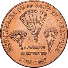 France, 1-1/2 Euro, Bicentenaire du 1er Saut en Parachute, 1997, Strasbourg