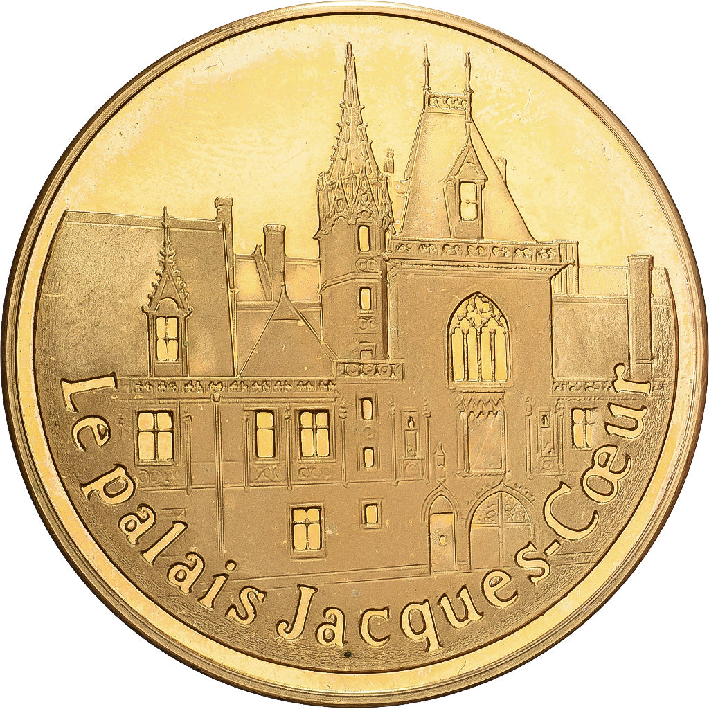 Francia, zeton, Bourges - Palais Jacques Coeur, Gilt Metal, EBC