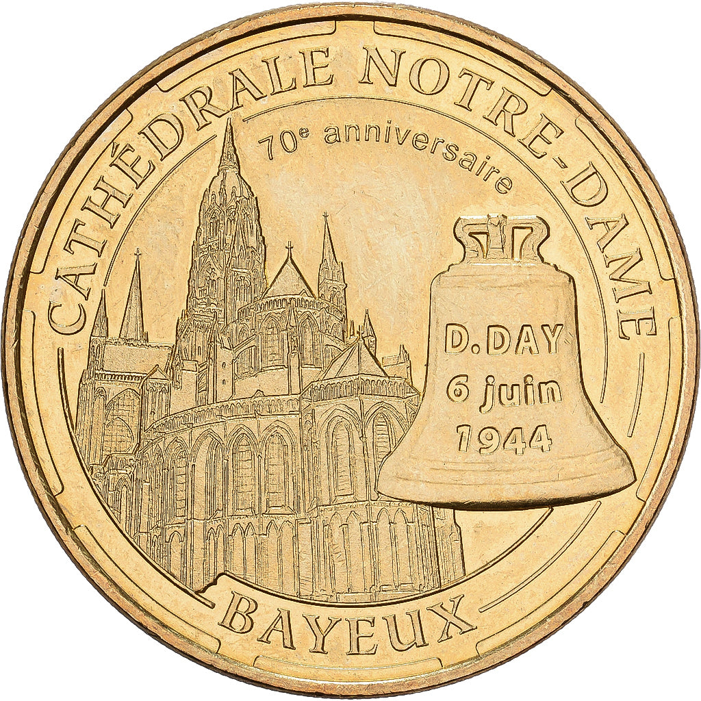 Frankrijk, Token, 14/ Cathédrale Notre-Dame - Bayeux, 2014, Copper-nickel