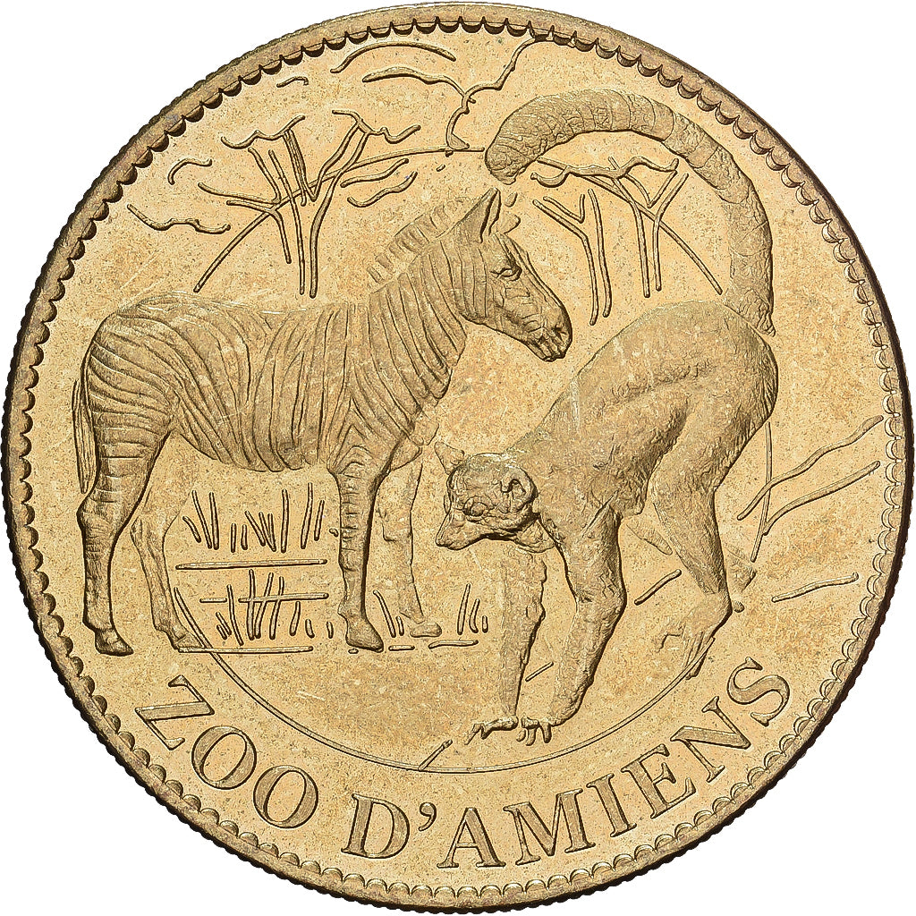 Francia, ficha, Zoo d'Amiens, 2011, Rame-nichel-alluminio, Arthus Bertrand, SPL-