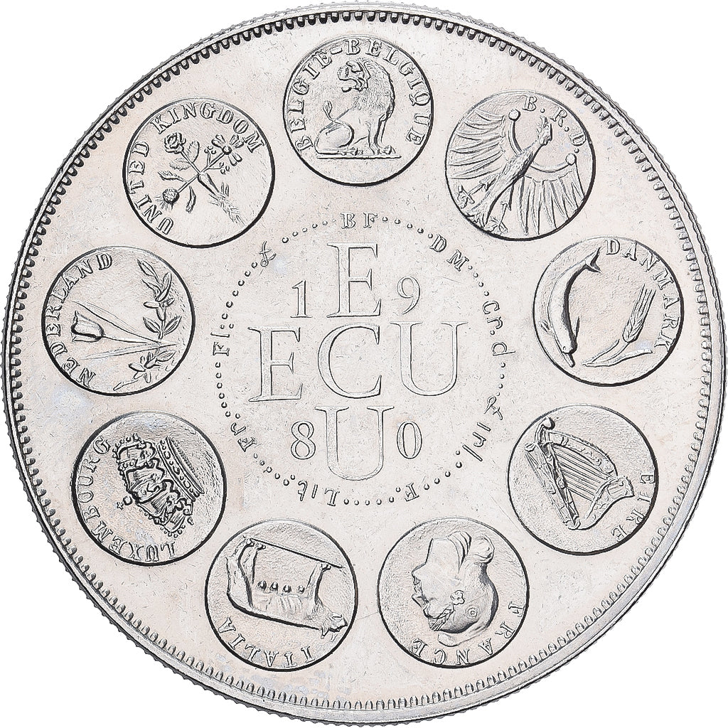 Frankrijk, Medaille, Ecu Europa, Europe Assise, 1980, MDP, Cupro-nikkel, Rodier