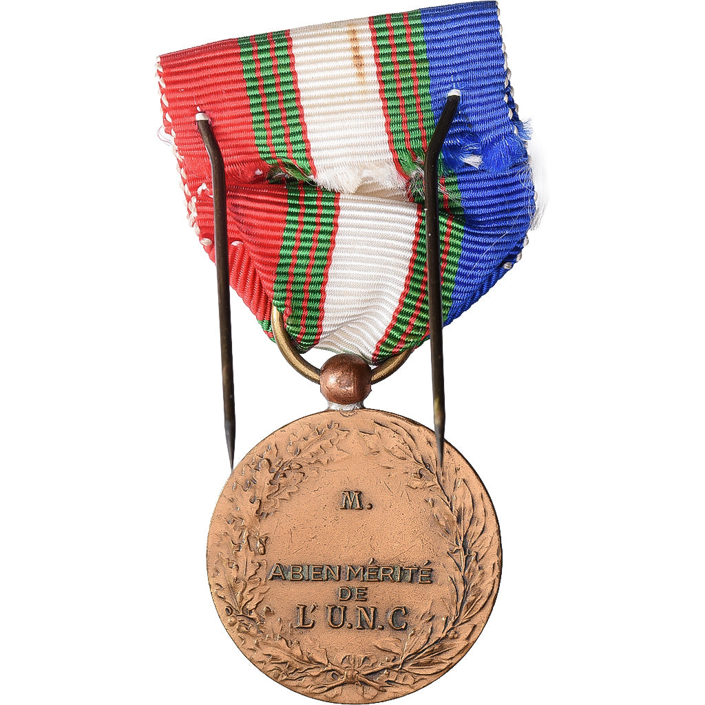 Francja, Union Nationale des Combattants, medal, Doskonała jakość, Brązowy