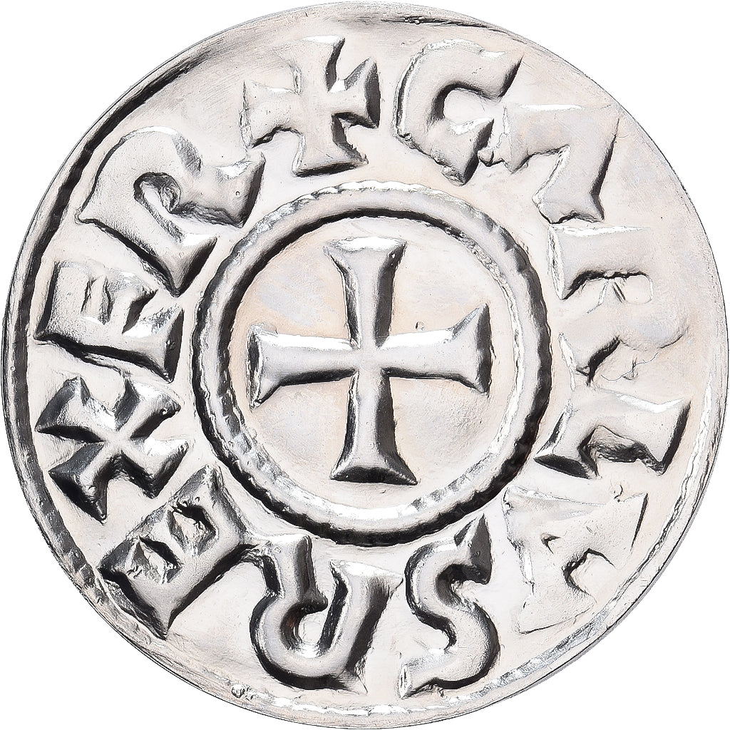 Francia, ficha, Reproduction, Denier Charlemagne Tours, Rame-nichel, SPL+