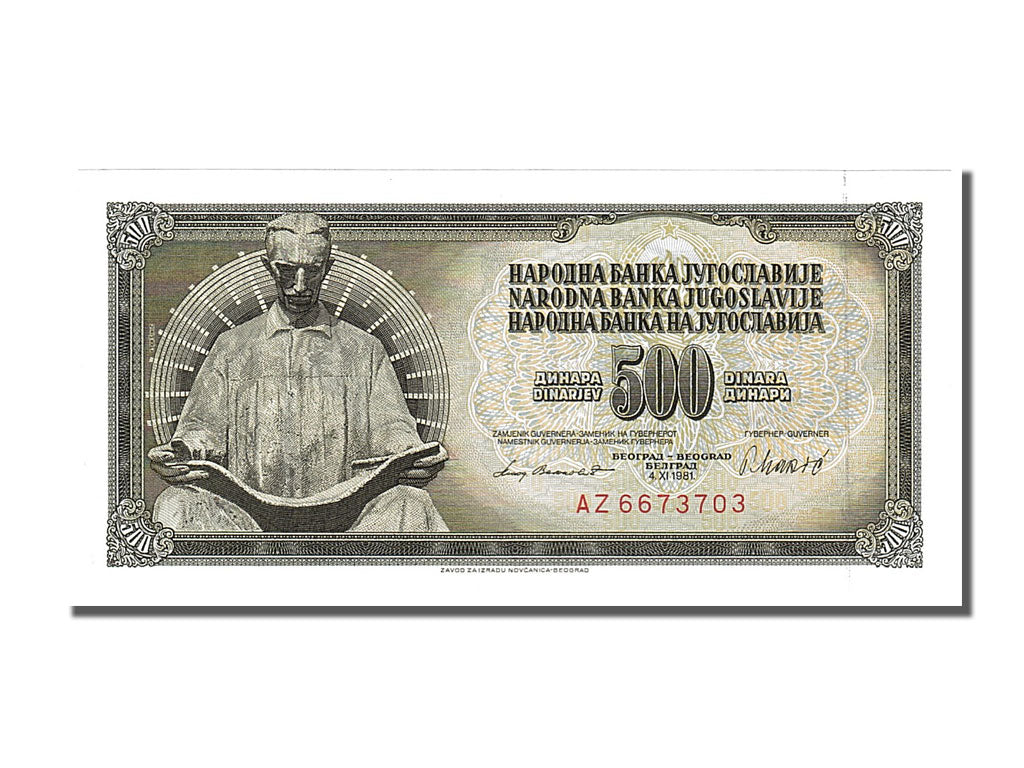 Banknote, Yugoslavia, 500 Dinara, 1981, 1981-11-04, UNC(65-70)
