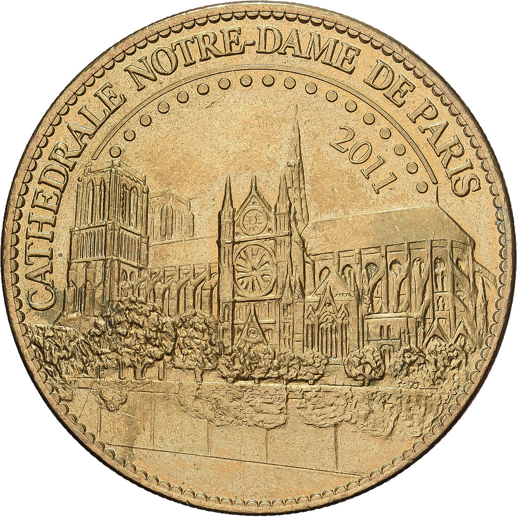 France, Jeton, Cathédrale Notre-Dame de Paris, 2011, Cupro-nickel Aluminium