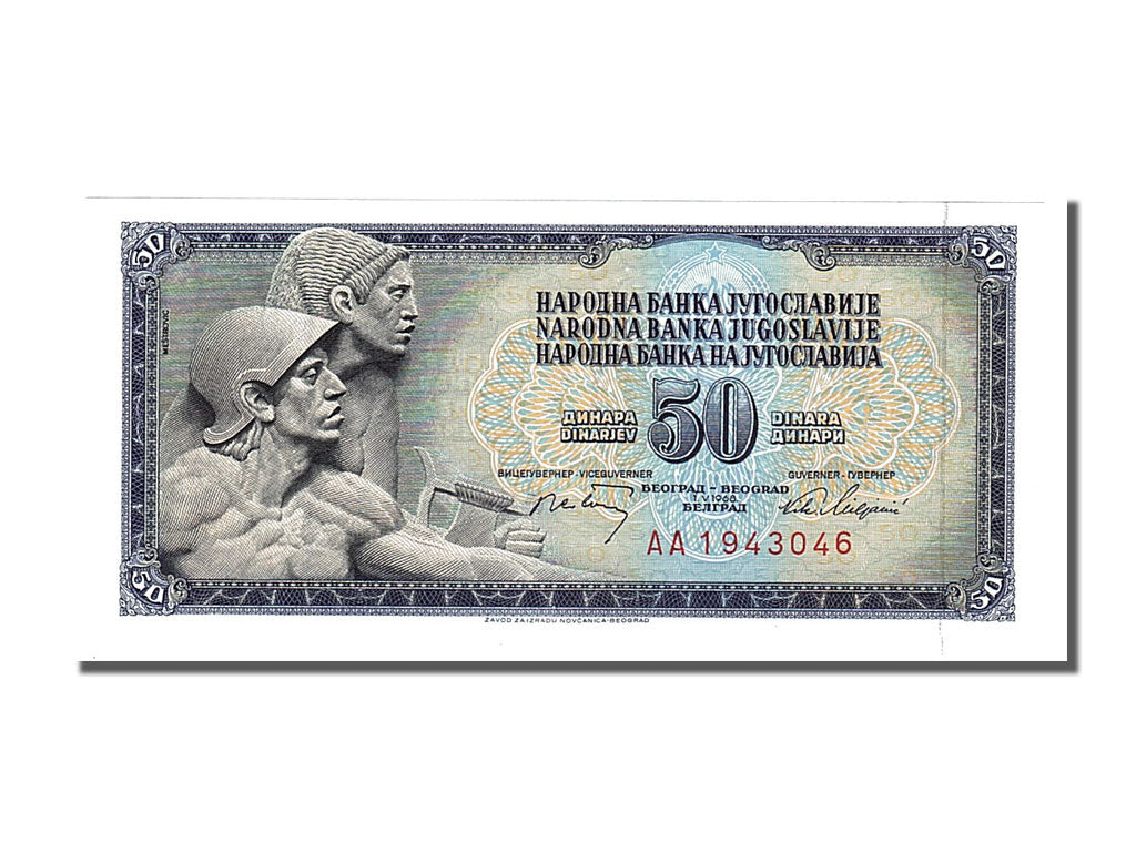 Banknote, Yugoslavia, 50 Dinara, 1968, 1968-05-01, UNC(65-70)