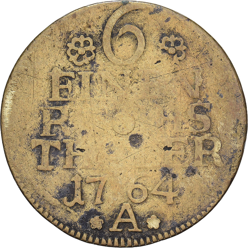 Stati tedeschi, PRUSSIA, Friedrich II, 1/6 Thaler, 1764, Berlin, Contemporary