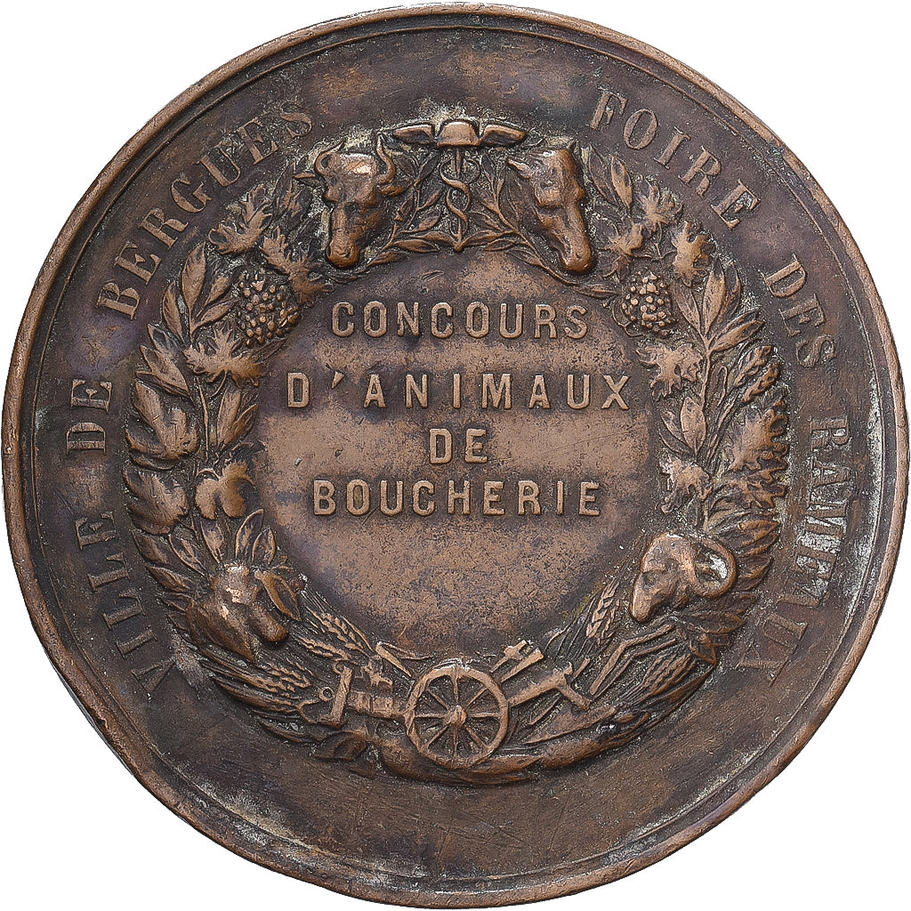 França, medalha, Foire des Rameaux, Ville de Bergues, Bronze, EF(40-45)