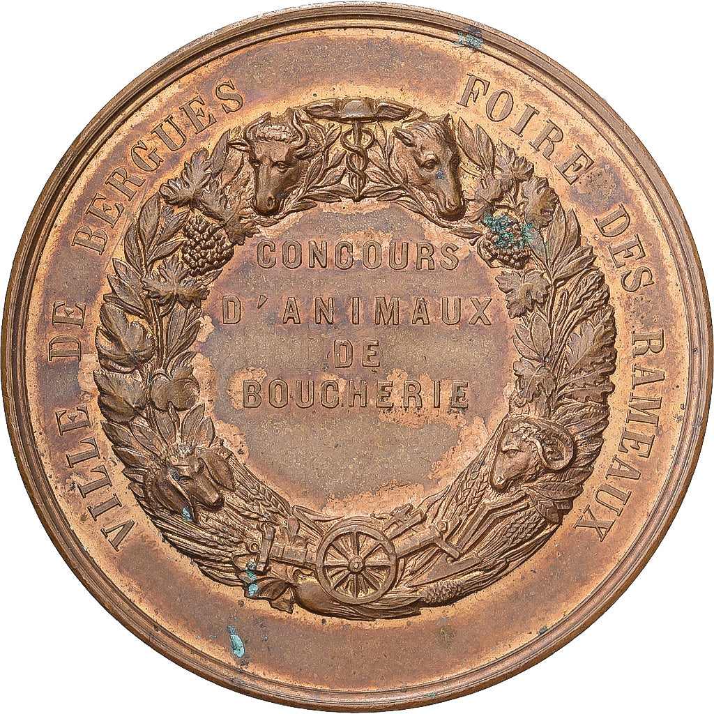 França, medalha, Foire des Rameaux, Ville de Bergues, Bronze, AU(50-53)