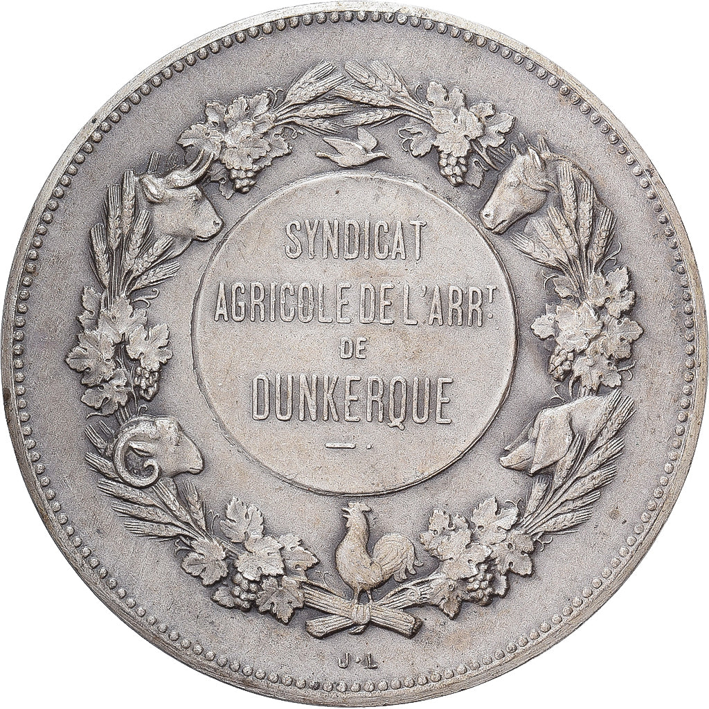 Frankreich, Medaille, Syndicat Agricole de Dunkerque, Silber, Alphée Dubois
