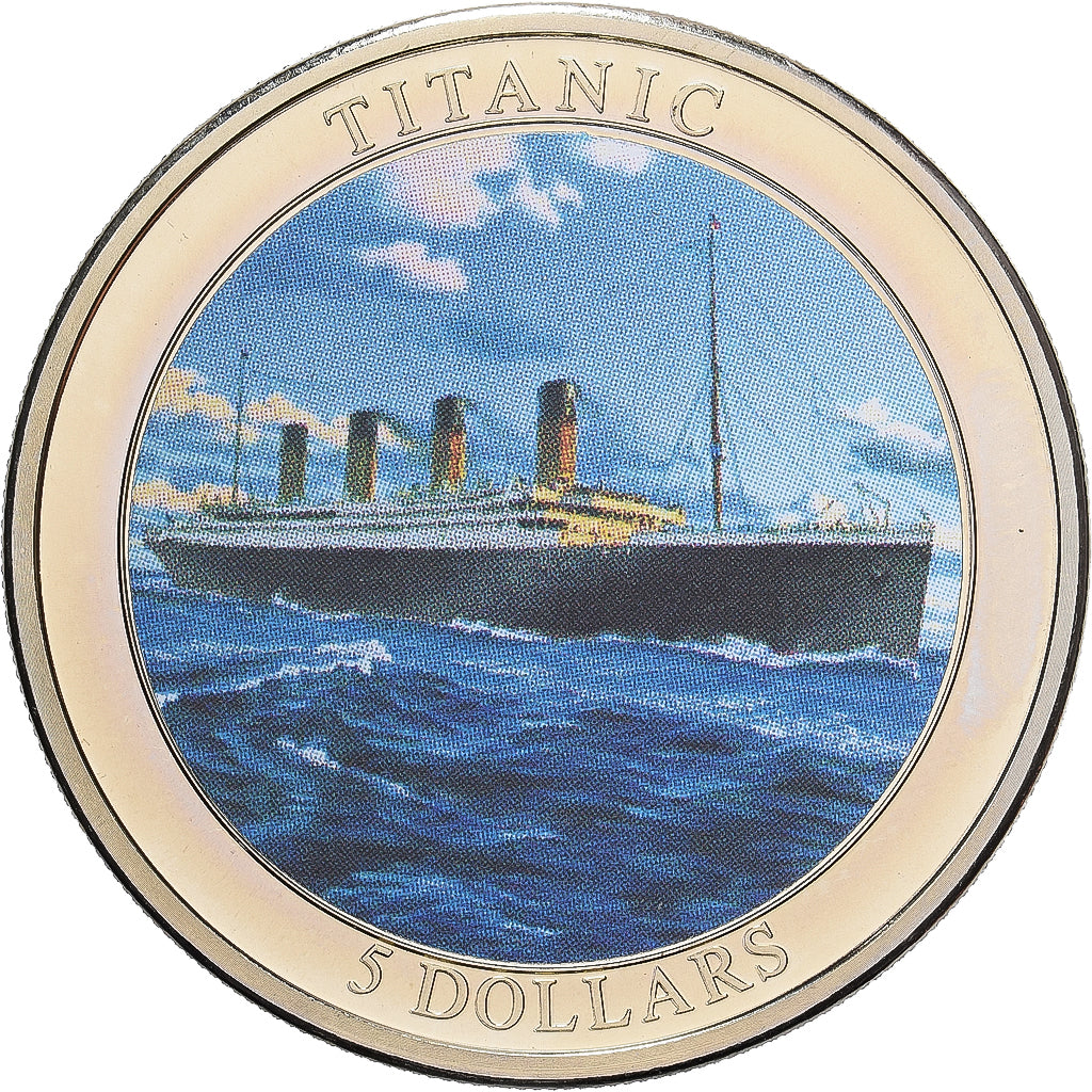 Liberia, 5 Dollars, Titanic, 2006, Copper-nickel, MS(65-70)