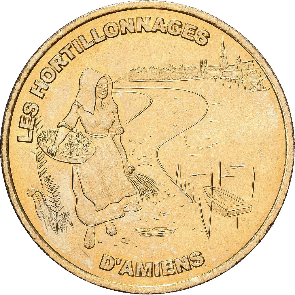 France, Medal, Euro d'Amiens, les Hortillonnages, 1998, Copper-Nickel-Aluminum