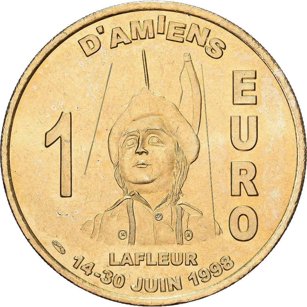 France, Medal, Euro d'Amiens, les Hortillonnages, 1998, Copper-Nickel-Aluminum