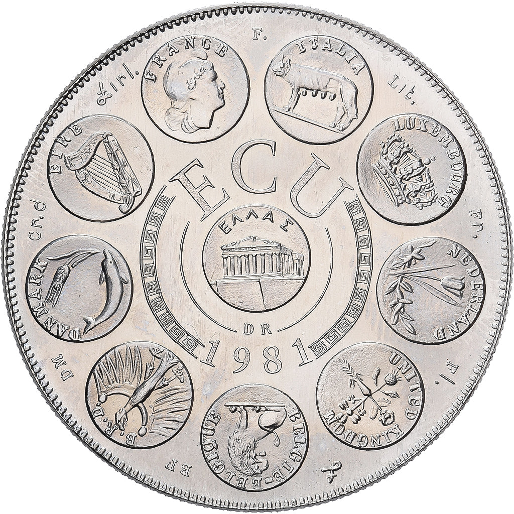 France, Medal, Ecu Europa, Europe Assise, 1981, MDP, Copper-nickel, Rodier