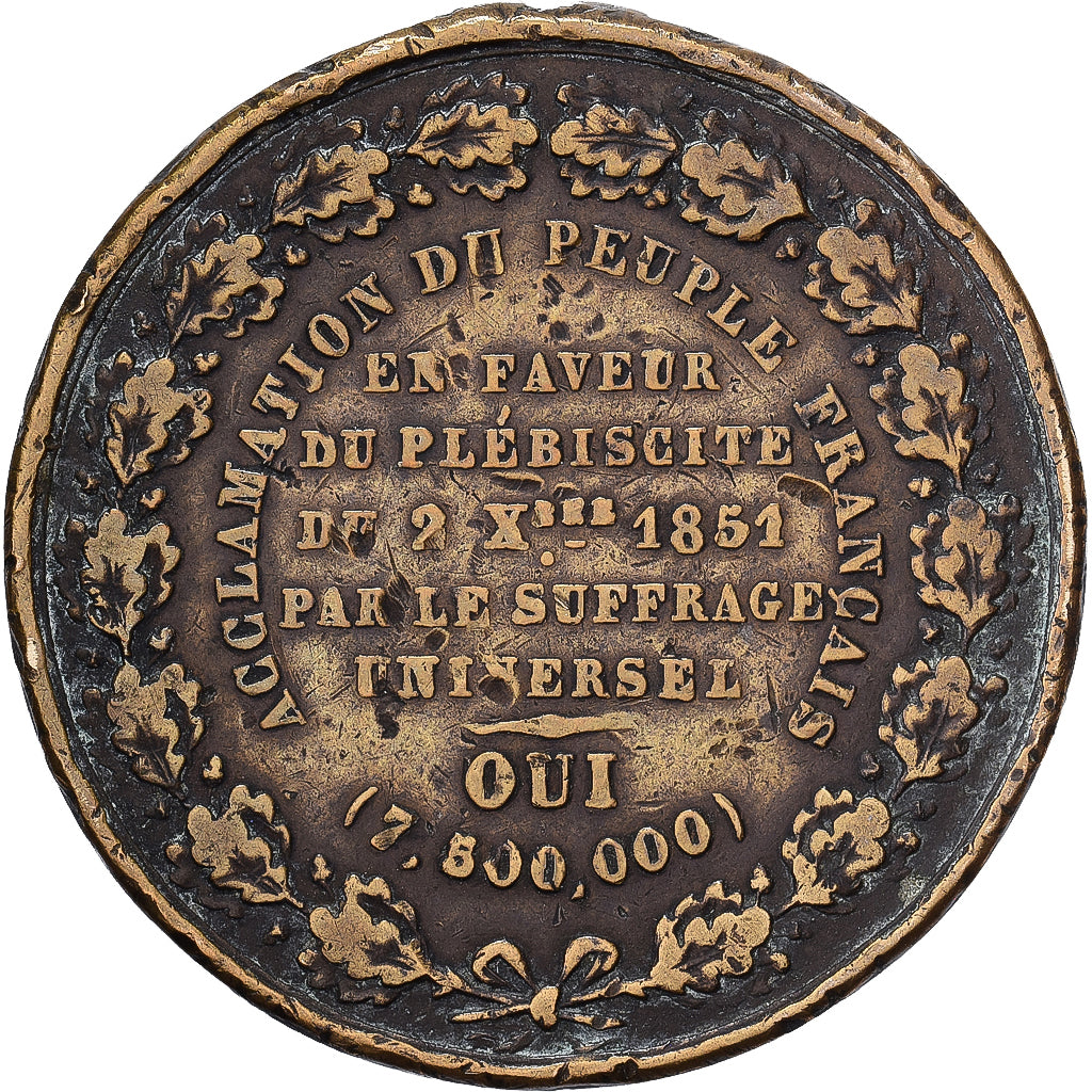 Frankrijk, Medaille, Louis Napoléon Bonaparte, Acclamation en Faveur du