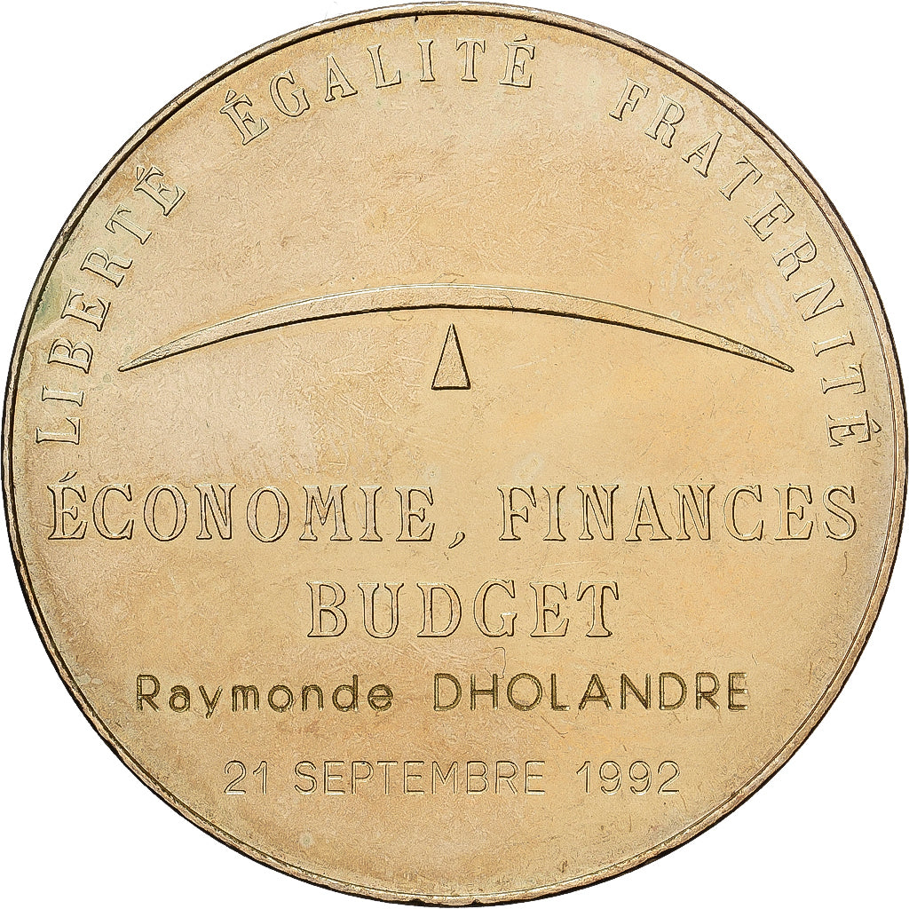 Frankrijk, Medaille, Economie, Finances, Budget, 1992, Gilt Bronze, UNC-