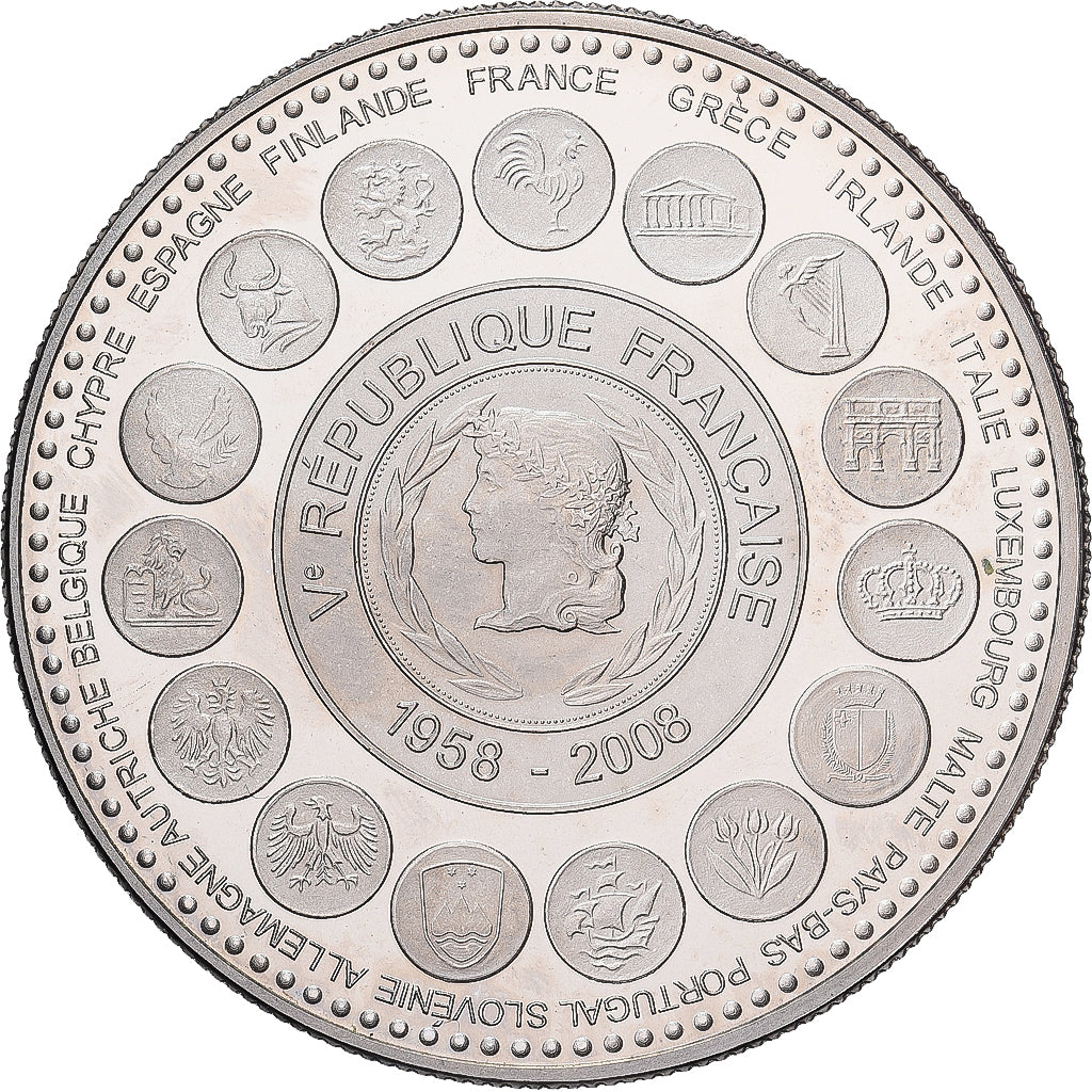 Frankrijk, Medaille, L'Europe des XXVII, Veme République, 2008, Copper-nickel