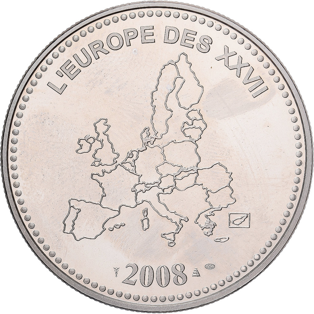 Frankrijk, Medaille, L'Europe des XXVII, Veme République, 2008, Copper-nickel
