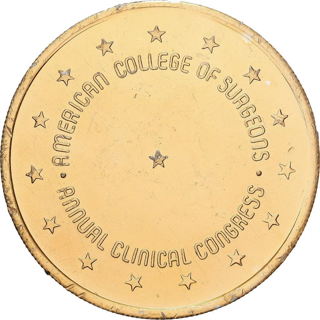 USA, medal, American College of Surgeons, New Orleans, Aluminium doré