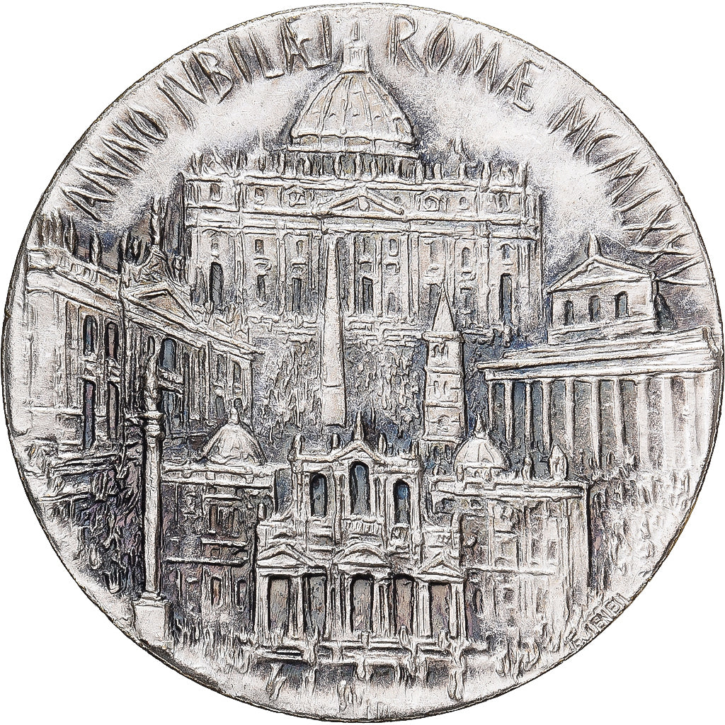 Vaticaanstad, Medaille, Jubilé de Rome, 1975, Silvered bronze, Manfrini, PR