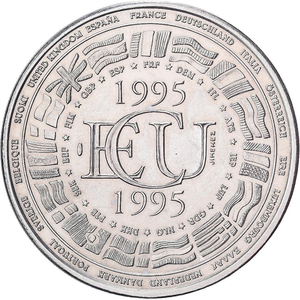 France, Medal, Ecu Europa, 1995, Copper-nickel, MS(63)