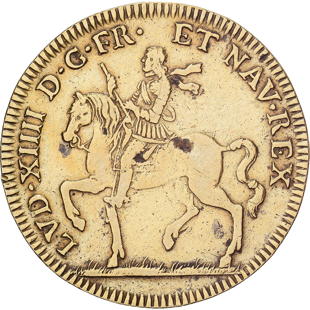 Frankreich, betaalpenning, Louis XIV, Jeton de Compte, Messing, SS