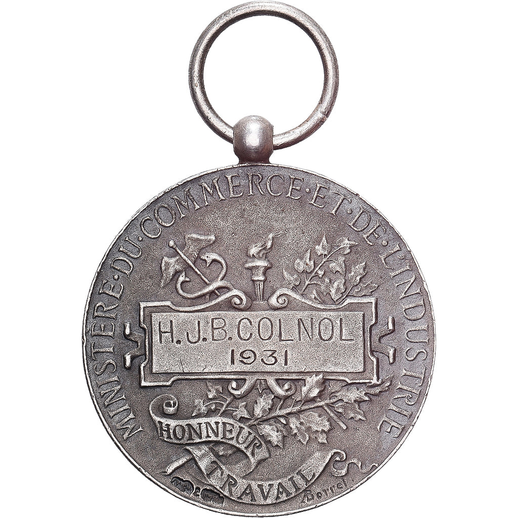 Francja, Honneur et Travail, Commerce et Industrie, medal, 1931, AU(50-53)