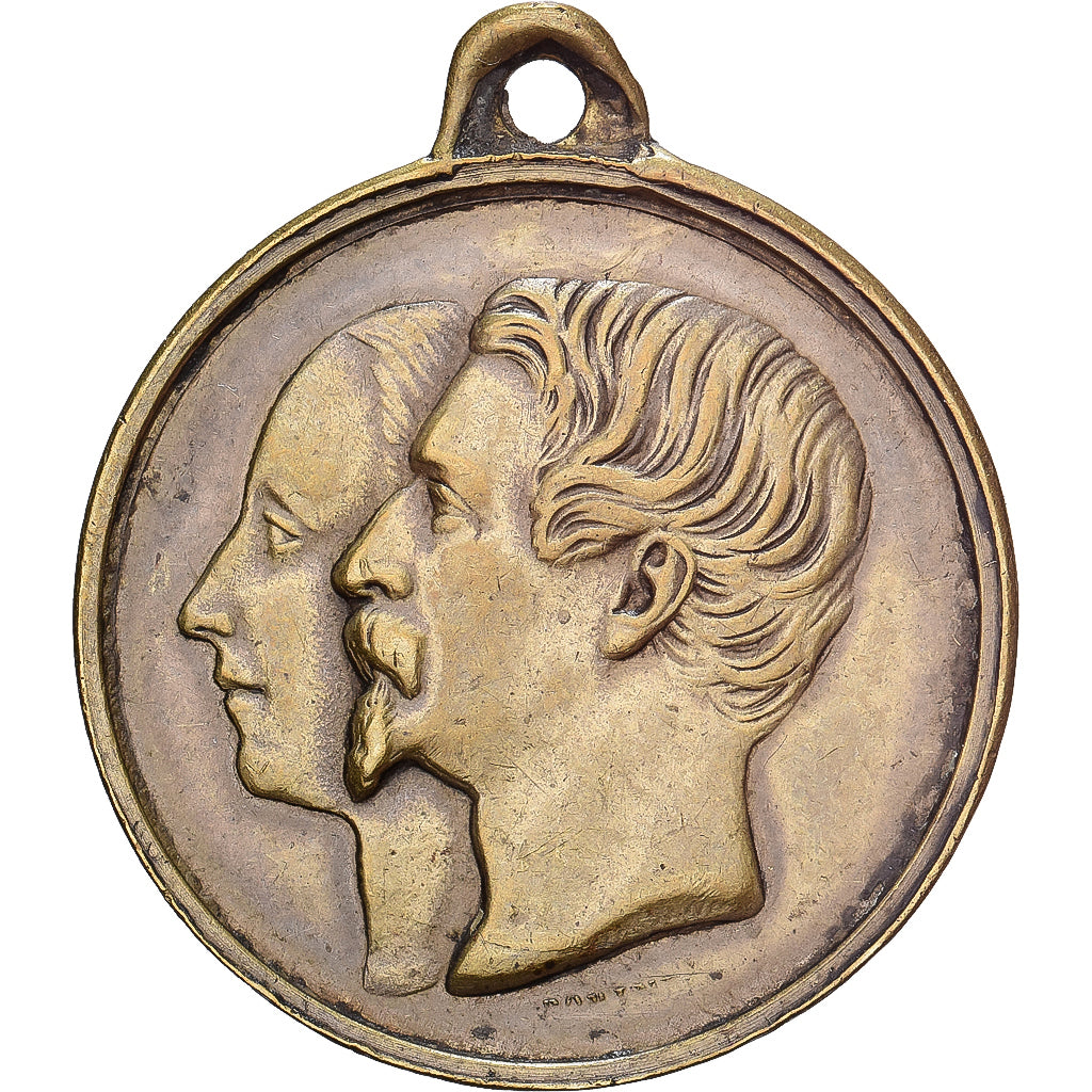 Francia, medaglia, Napoléon III, Ville de Lille, 1853, Ottone, BB+