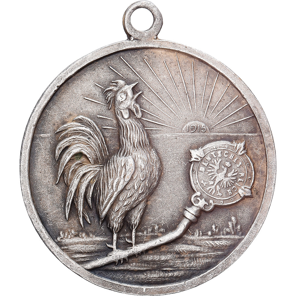 France, Medal, Bataille de Verdun, 1916, Silvered bronze, Fleury Thiaumont
